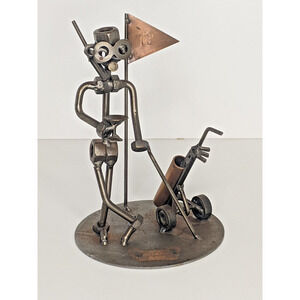 Hinz & Kunst Das Original Metal Art Sculpture Golf 19th Hole Martini Nuts Bolts